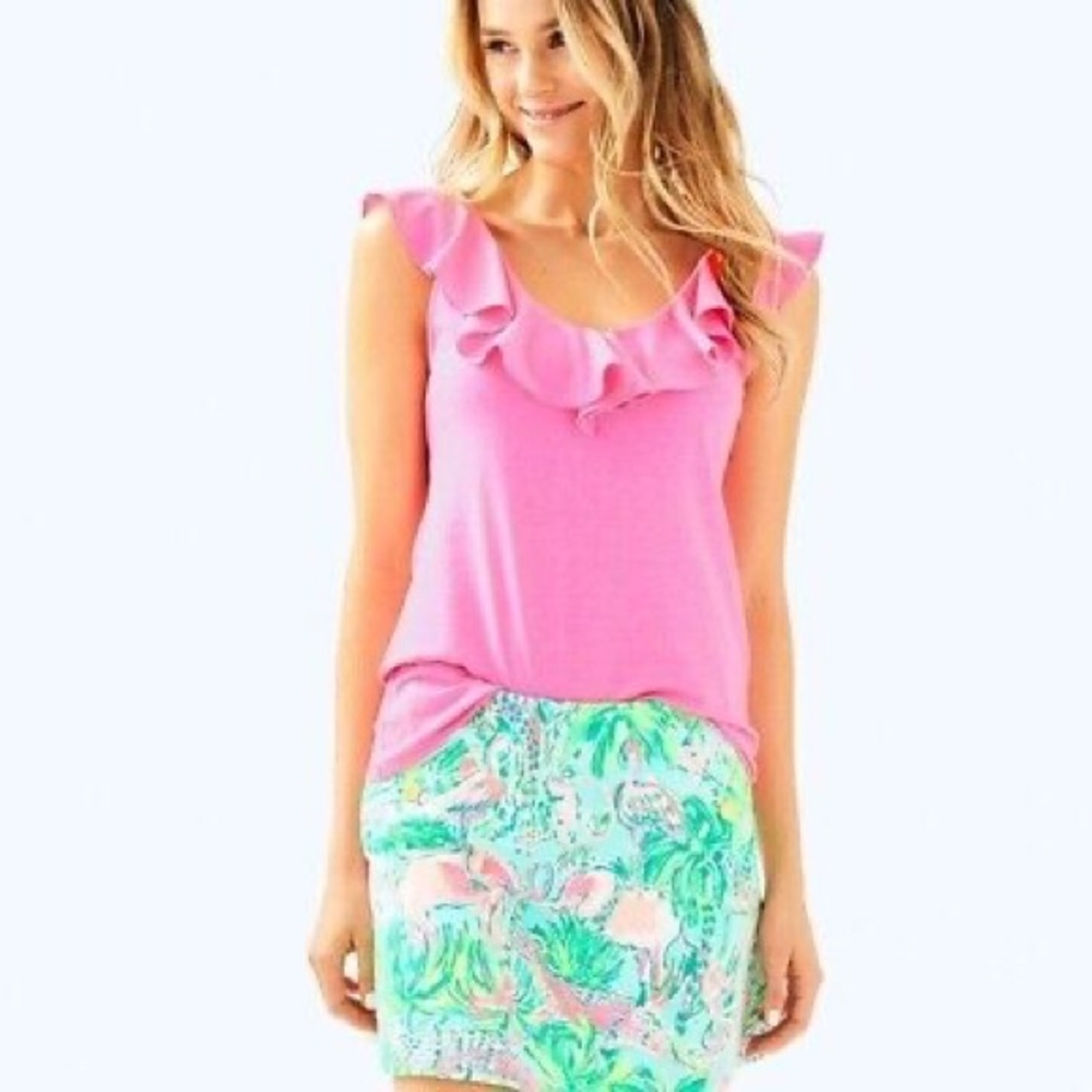 Lilly Pulitzer Alessa Top in Paradise Pink (Size XS)